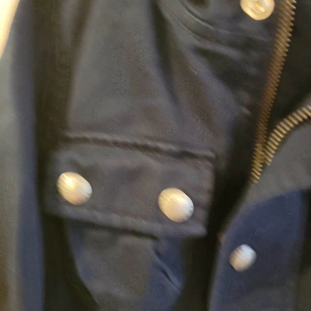 Polo Ralph Lauren Navy Blue Cotton Canvas Trench jacket size 2 t Runs Big